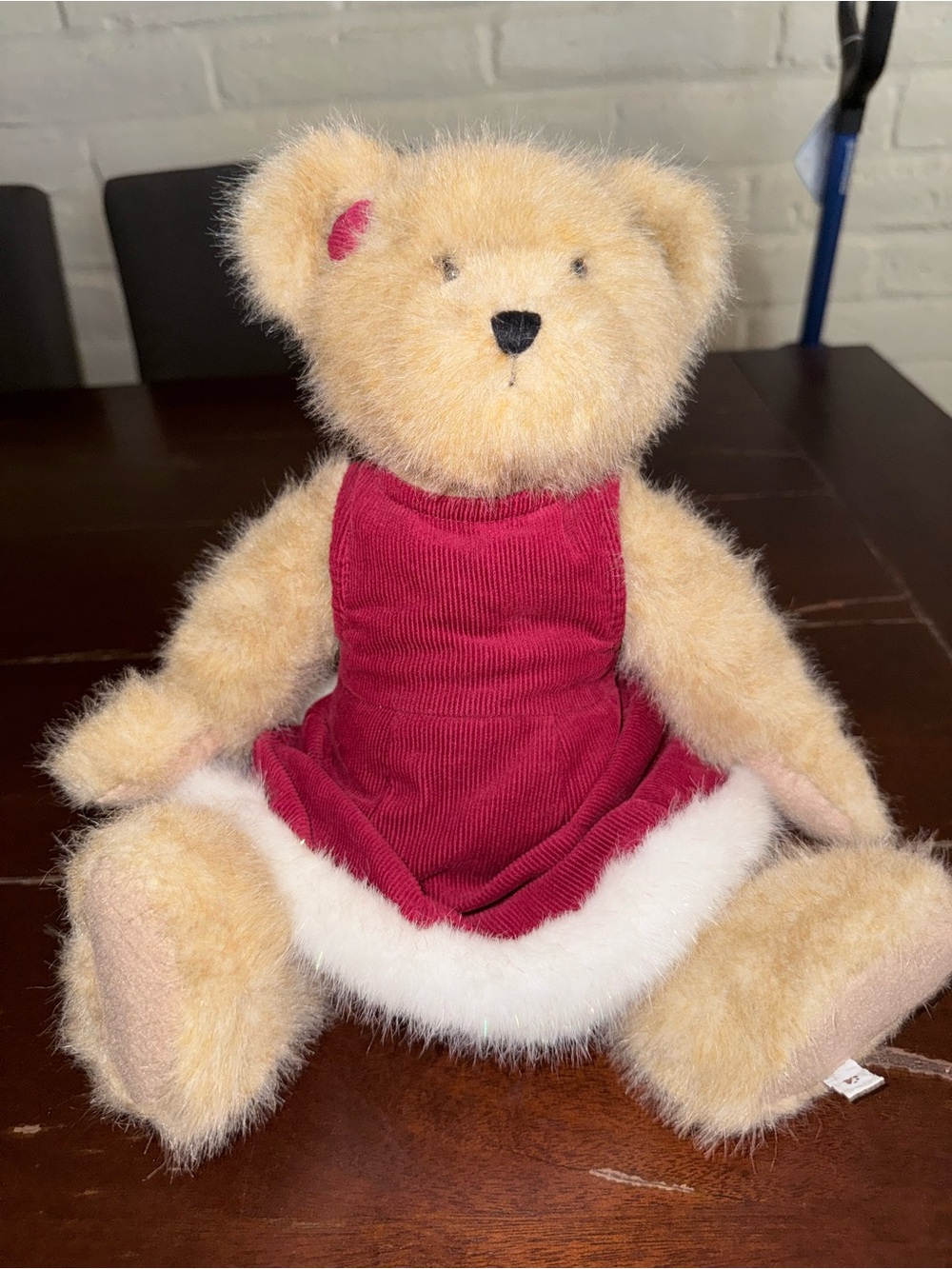 Boyds Collection Christmas Holiday Fully Jointed Teddy Bear Plush 13"H - Vintage